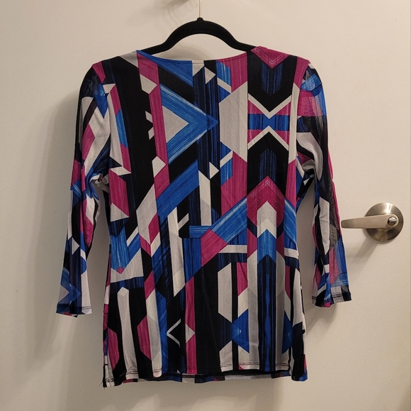 Alfani patterned blouse, size M - Picture 2 of 5